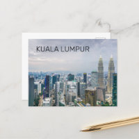 Kuala Lumpur Malaysia Skyline Vintag Souvenir