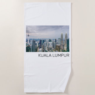 Kuala Lumpur Malaysia Skyline Vintag Souvenir Strandtuch