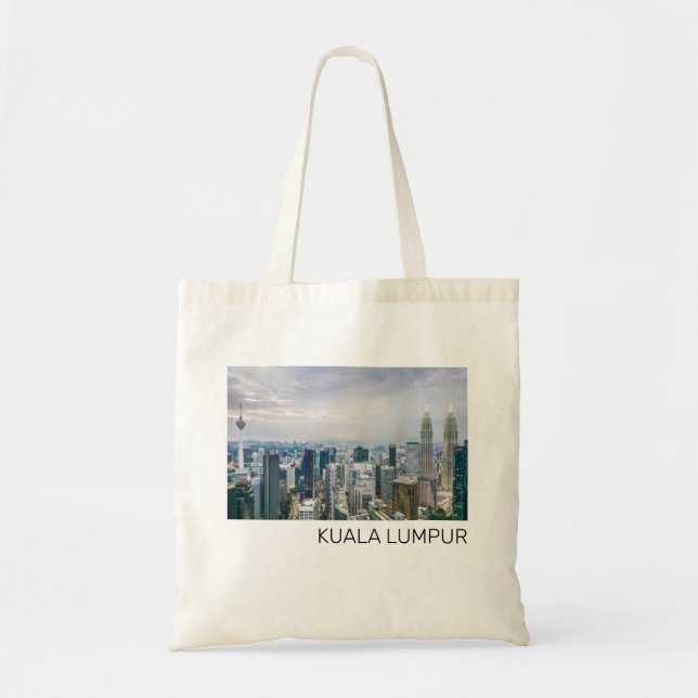 Kuala Lumpur Malaysia Skyline Vintag Souvenir Tragetasche (Vorne)