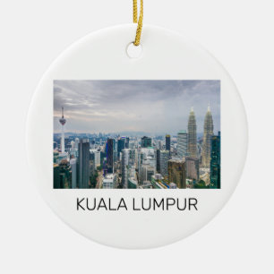 Kuala Lumpur Malaysia Skyline Vintage Souvenir Keramik Ornament