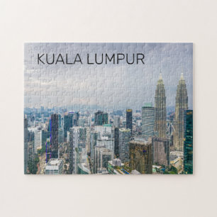 Kuala Lumpur Malaysia Skyline Vintage Souvenir Puzzle