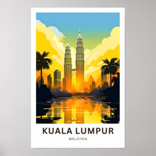 Kuala Lumpur Malaysia Travel Print Poster
