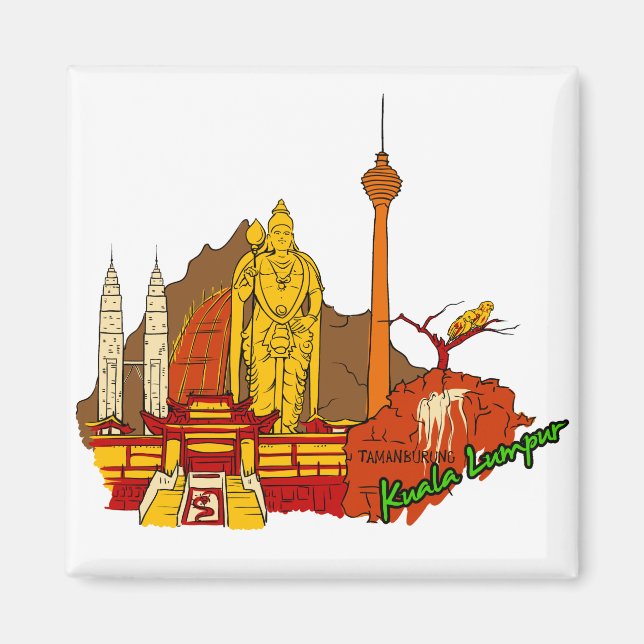 Kuala Lumpur - Mayalsia.png Magnet (Vorne)