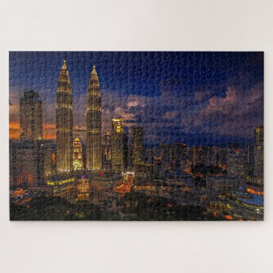 Kuala-Lumpur Nachtszene Puzzle