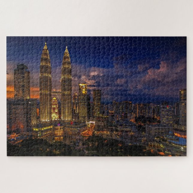 Kuala-Lumpur Nachtszene Puzzle (Horizontal)