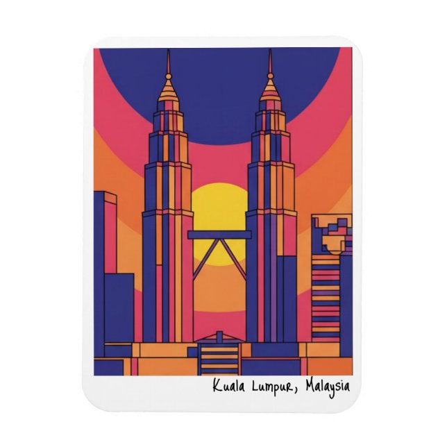 Kuala Lumpur Petronas-Zwillings­türme Magnet (Vertikal)