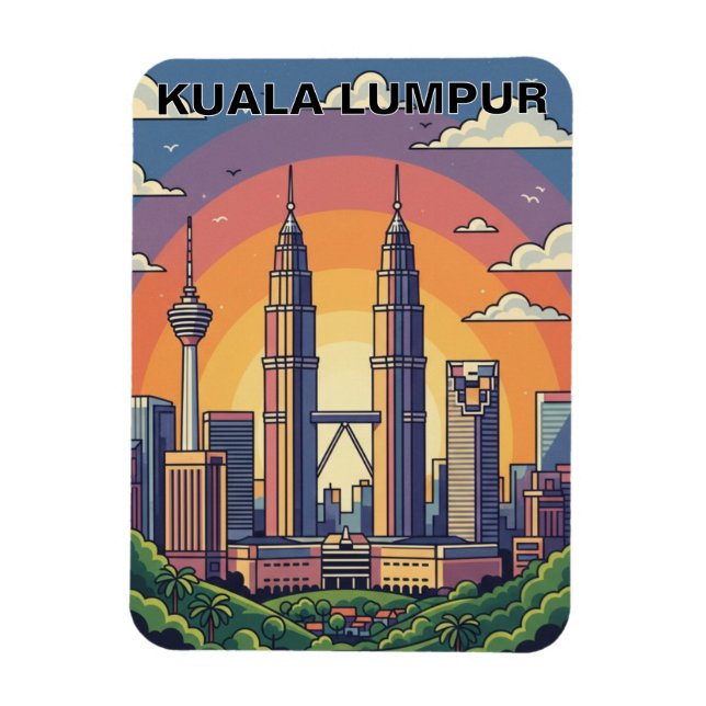 Kuala Lumpur Petronas-Zwillings­türme Magnet (Vertikal)