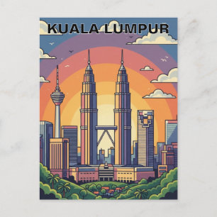 Kuala Lumpur Petronas-Zwillingstürme Postkarte