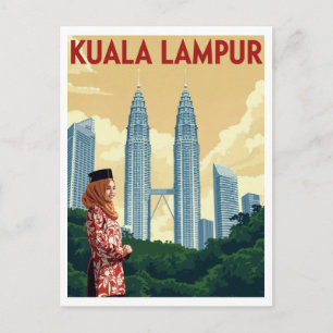 Kuala Lumpur Petronas Zwillingstürme Postkarte