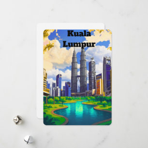 Kuala Lumpur Postkarte, Personalisierte Postkarte 