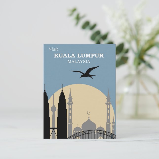 Kuala Lumpur Reiseplakat Postkarte (Stehend Vorderseite)