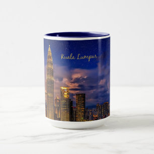 Kuala Lumpur-Skyline bei Nacht Tasse