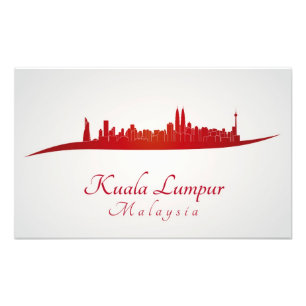 Kuala Lumpur skyline im Netz Fotodruck