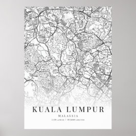 Kuala Lumpur Stadtplan Poster