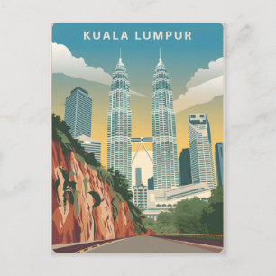Kuala Lumpur Vintag Postkarte