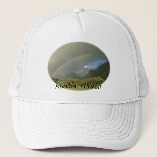 Kualoa Regenbogen Truckerkappe (Vorderseite)