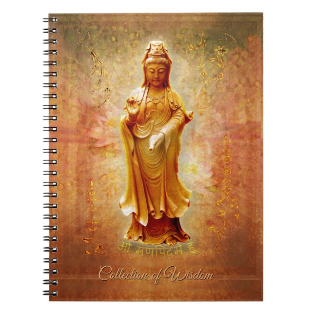 Kuan Yin (anpassbar) Notebook Notizblock (Vorderseite)