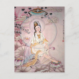 Kuan Yin; Buddhistische Göttin des Mitgefühls Postkarte