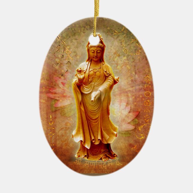 Kuan Yin Keramikornament (Vorne)