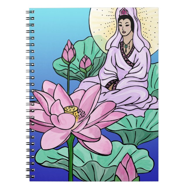 Kuan Yin on a Lotus Notizblock (Vorderseite)
