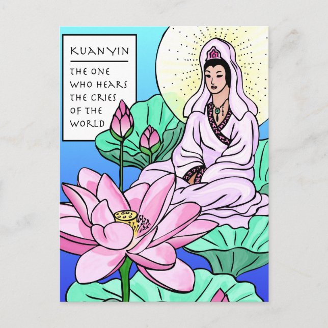 Kuan Yin, Quan Yin, höre deine Brüste Postkarte (Vorderseite)