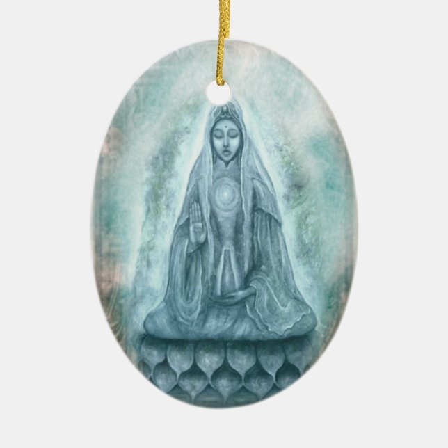 Kuan Yin Verzierung Keramik Ornament (Vorne)