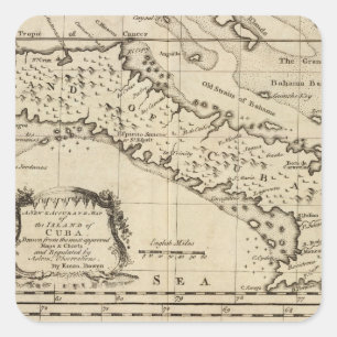 Kuba 3 quadratischer aufkleber