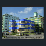 Kuba: Art-Deco-Architektur Poster<br><div class="desc">Die kubanische Architektur umfasst viele bunte Deko-Gebäude wie diese in Havanna,  Kuba.</div>