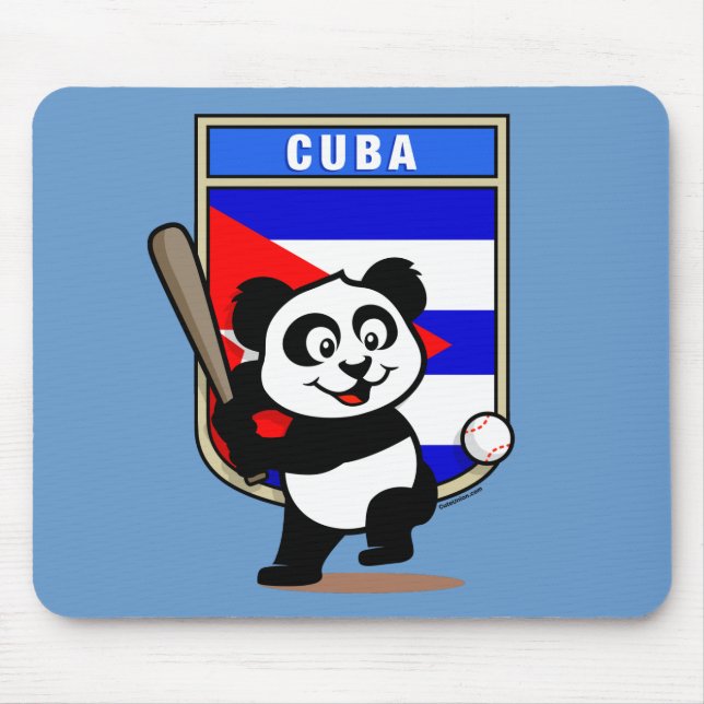 Kuba-Baseball-Panda Mousepad (Vorne)