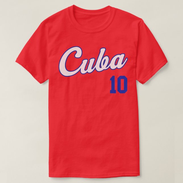 Kuba Baseball Remera Beisbol Kuba Jersey 10 T-Shirt (Design vorne)