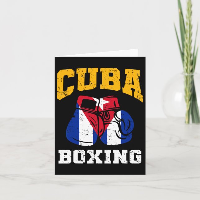 Kuba Boxhandschuhe Kuba Flag Boxing Team Cuba Pri Karte (Vorderseite)