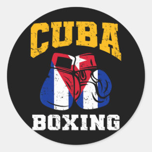 Kuba Boxhandschuhe Kuba Flag Boxing Team Cuba Pri Runder Aufkleber