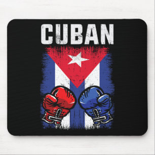 Kuba Boxing-Shirt mit Handschuhen und kubanischer  Mousepad