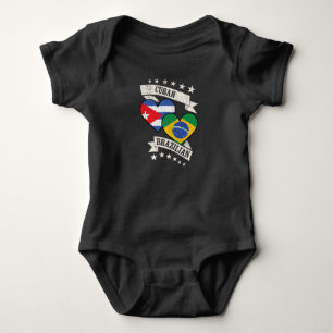Kuba Brasilianische Herzflags Kuba Brasilien Baby Strampler