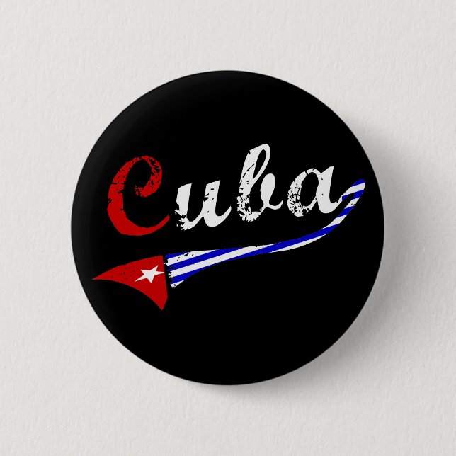 Kuba-Button mit kubanischen Flaggenfarben Button (Vorderseite)