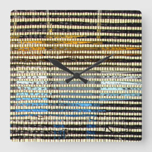 Kuba Cloth Print  Quadratische Wanduhr
