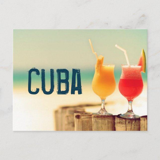 Kuba-Cocktails Postkarte (Vorderseite)