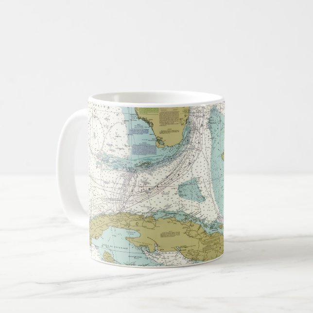 Kuba & die Straße von Florida Kaffeetasse (Vorderseite Links)