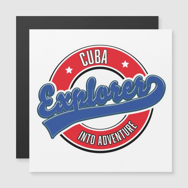 Kuba-Entdecker ins Abenteuerlogo Magnetkarte (Vorne/Hinten)