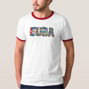 Kuba Erbe Vintage Kunst Tropische Insel Kultur T-Shirt