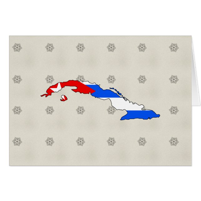 Kuba Flag Karte in voller Größe (Vorderseite (Horizontal))