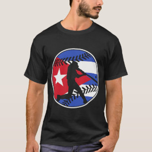 Kuba-Flagge Baseball Hitter-Kuba-Flagge T-Shirt