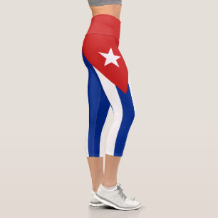Kuba-Flagge Capri Leggings