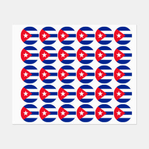 Kuba-Flagge Etiketten