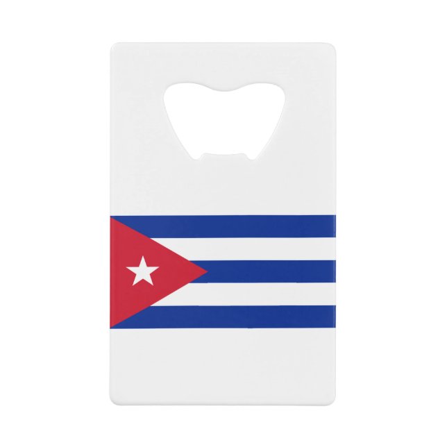 Kuba-Flagge Geldbeutel Flaschenöffner (Vorderseite)