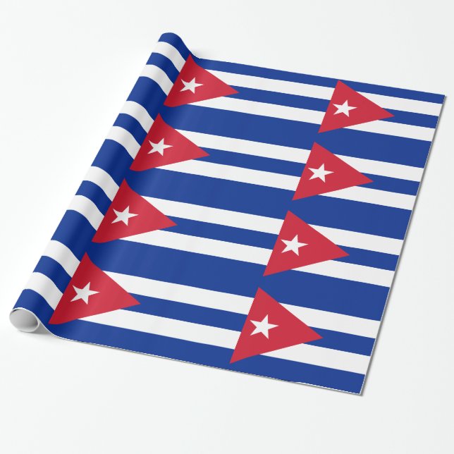Kuba-Flagge Geschenkpapier (Ungerollt)