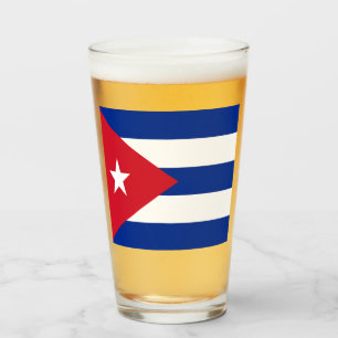 Kuba-Flagge Glas