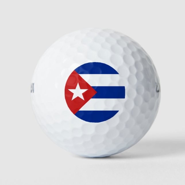 Kuba-Flagge Golfball (Vorderseite)