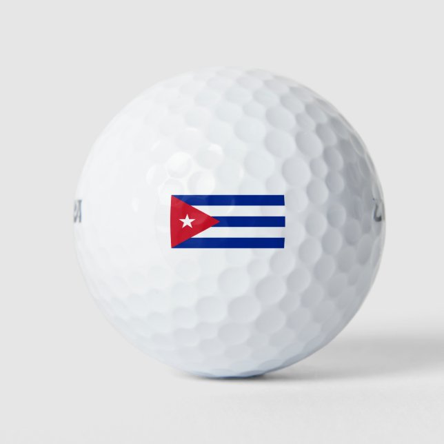 Kuba-Flagge Golfball (Vorderseite)