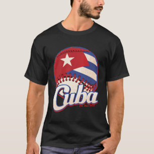 Kuba-Flagge Kuba Baseballerbe Vintages Patrioti T-Shirt